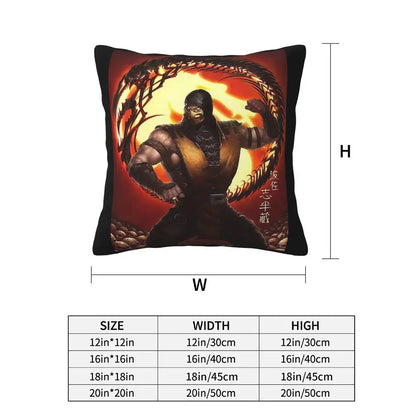 Mortal Kombat Logo 2 pcs Square Pillowcase Pillow Cover Cushion Decor Comfort Throw Pillow for Home Living Room