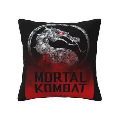 Mortal Kombat Logo 2 pcs Square Pillowcase Pillow Cover Cushion Decor Comfort Throw Pillow for Home Living Room