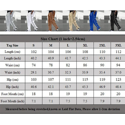 Trousers Casual Sports Breasted Pants Men's Autumn New Button Loose Straight Drawstring Oversized Trousers Free Shipping