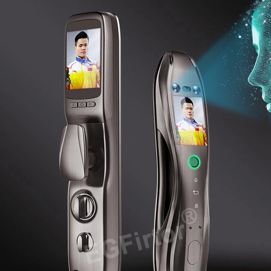 3D Face Recognition Palmprint Fingerprint Password IC Card Touch Screen Electronic Door Lock Home Anti-theft Office Lock