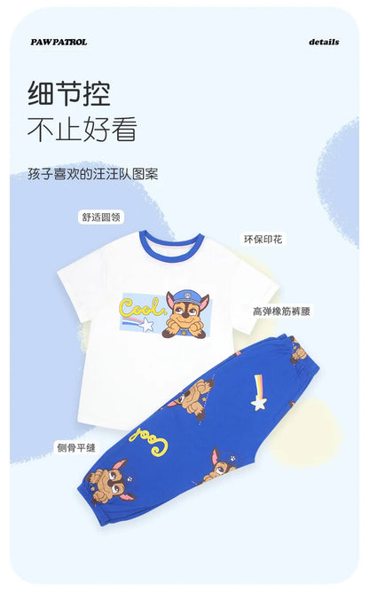 Genuine Paw Patrol Skye Chase Thin Children's Pajamas Sets Spring Summer Cartoon Students Tops Pants Kids Boys girls Sleepwear