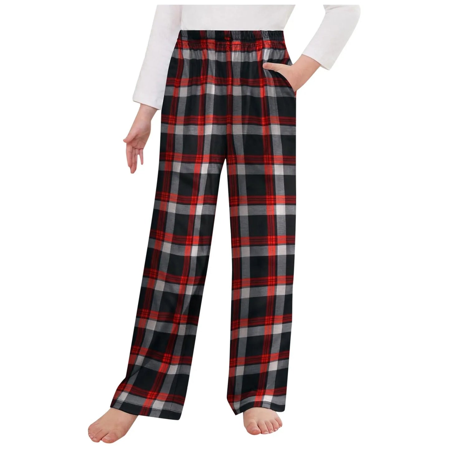 Organic Pants Toddler Pajama Pants For Girls Long Sleep Plaid Pants Soft Bottoms With Pockets Short Pants For Teen Girls