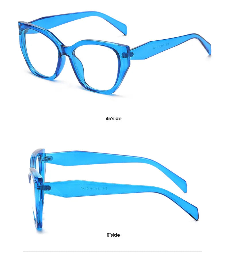 Cat Eye Optical Eyeglasses Frames For Women Brand Designer Fashion Luxury Anti Blue Light Computer Eye Glasses Ladies Eyewear