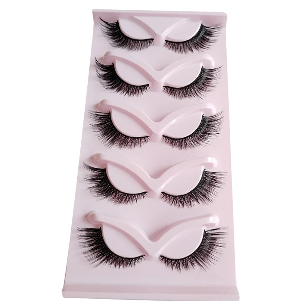 Fox Eye Lashes Winged End Eye Elongated Eyelashes Clear Band Natural Look Lashes Eyelash Extension Manga Lashes