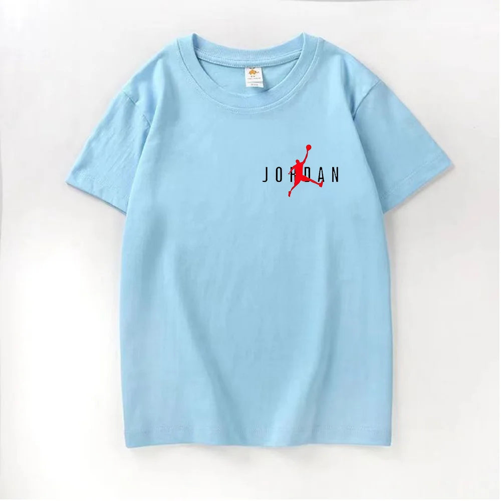 Summer Brand Sports Running Teen Boy T-shirt Short Sleeved Cotton Women Men T Shirt Girl Clothing Fashion Student Top Casual Tee