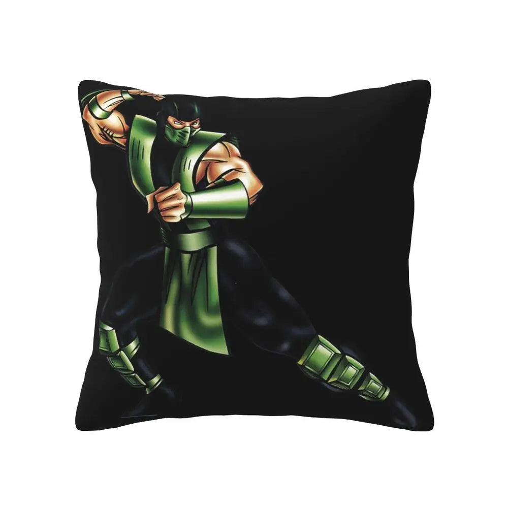 Mortal Kombat Logo 2 pcs Square Pillowcase Pillow Cover Cushion Decor Comfort Throw Pillow for Home Living Room