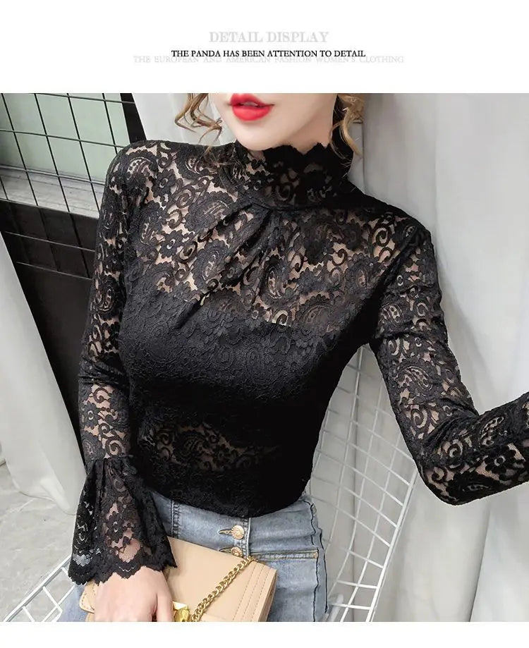 Autumn and Winter Velvet Turtleneck Bottoming Shirt Women's Thickened  Long-sleeved T-shirt Sexy Shirring Top T745