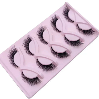 Fox Eye Lashes Winged End Eye Elongated Eyelashes Clear Band Natural Look Lashes Eyelash Extension Manga Lashes