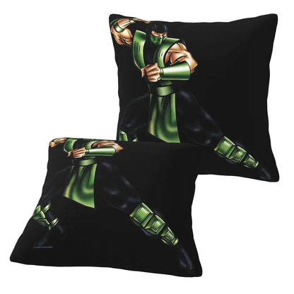 Mortal Kombat Logo 2 pcs Square Pillowcase Pillow Cover Cushion Decor Comfort Throw Pillow for Home Living Room