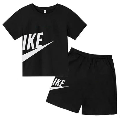 Brand Print Fan Clothes Children Teen T Shirt Suit Summer Top +shorts 2 Pcs Set Short Sleeve Casual Fashion Boys Girls Kid Set