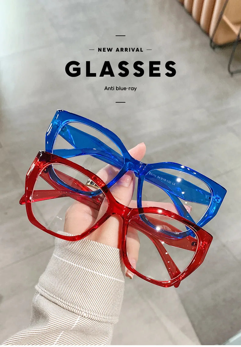 Cat Eye Optical Eyeglasses Frames For Women Brand Designer Fashion Luxury Anti Blue Light Computer Eye Glasses Ladies Eyewear