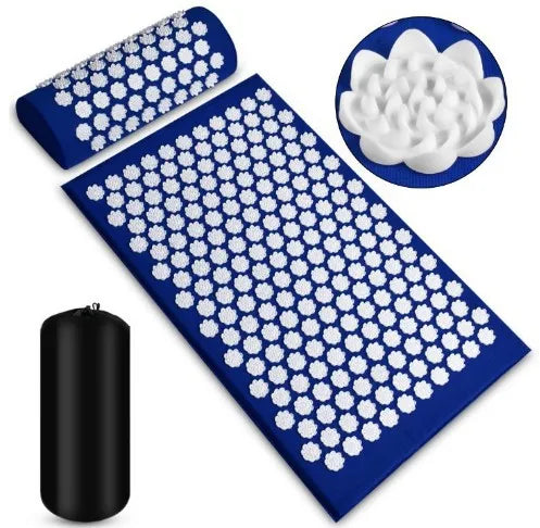 Pranamat Eco Lotus Spike Mat Acupuncture Massage Cushion Kuznetsov's Applicator for Neck Foot Back Yoga Acupressure Massage Mat