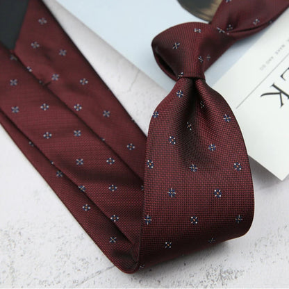 New Trendy Striped Neckties For Men Formal Silk Tie Polyester Jacquard Skinny Neck Tie Wedding Corbata 8cm Gravata Luxury Ties