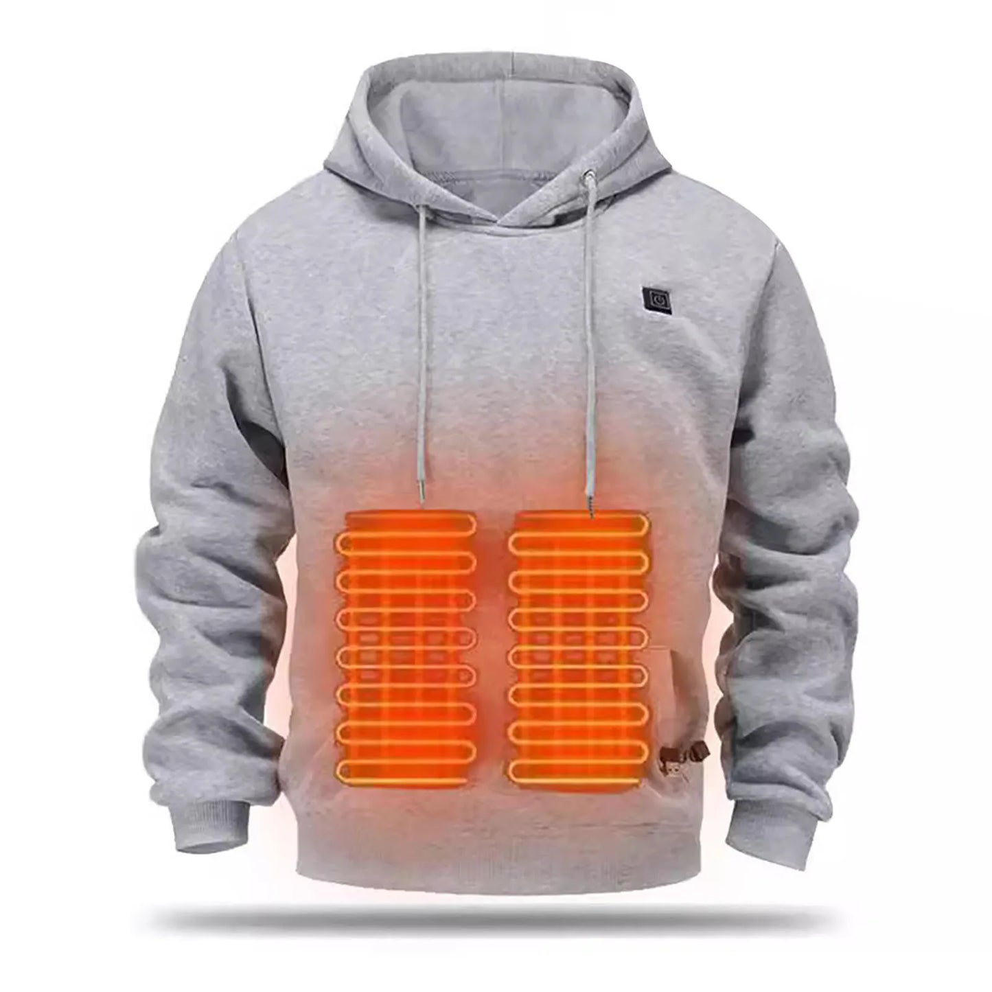 5 Heating Areas Men's Autumn And Winter Hoodie Usb Casual Hooded Pullover Sweatshirt Heating Hoodie Electric Thermal Hoodie