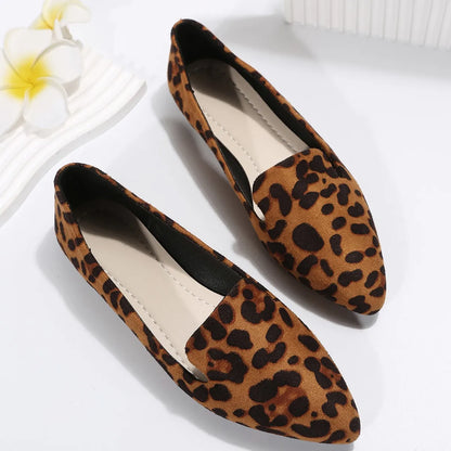 Leopard Print Pointed Toe Shoes