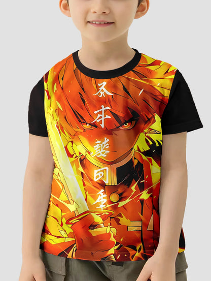 3D Print HOT Anime D-DemonS S-SlayerS Baby Clothing 5 to 14 Years Male Outdoor Clothes for Children Boy Girl Child T-Shirt Top