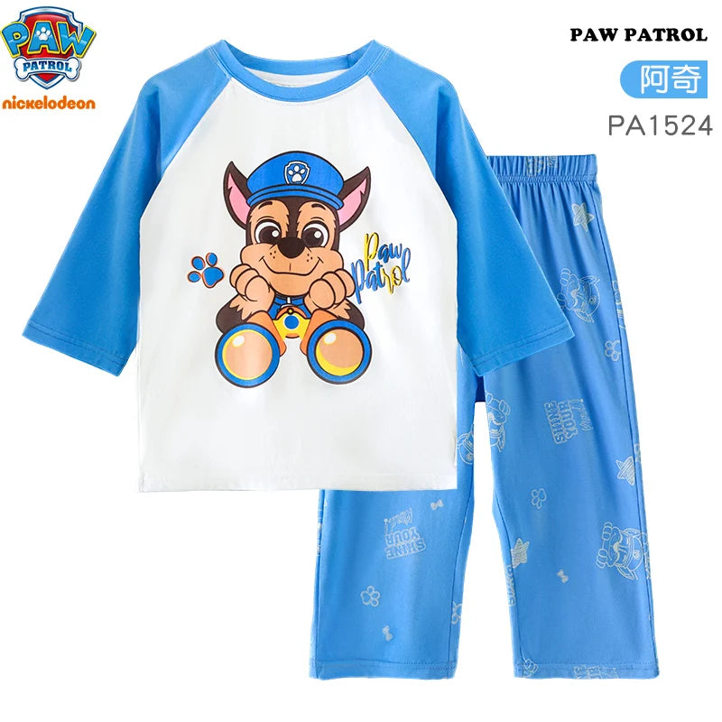 Genuine Paw Patrol Skye Chase Thin Children's Pajamas Sets Spring Summer Cartoon Students Tops Pants Kids Boys girls Sleepwear