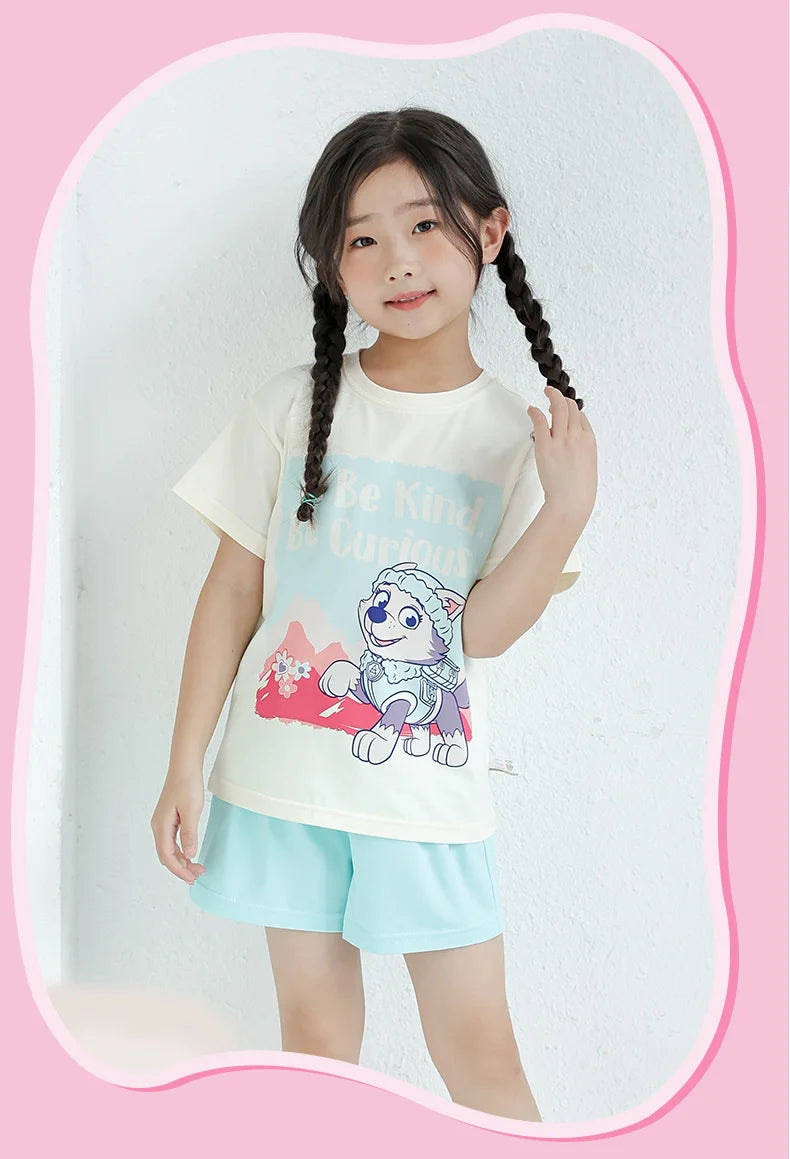 Genuine Paw Patrol Skye Chase Thin Children's Pajamas Sets Spring Summer Cartoon Students Tops Pants Kids Boys girls Sleepwear