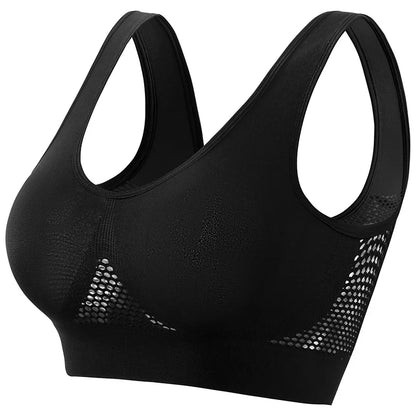 M-5XL Seamless Bras For Women Push Up Hollow Breathable Sports Bra Female Unwired No Pads Crop Top Girls Sexy Lingerie Brassiere