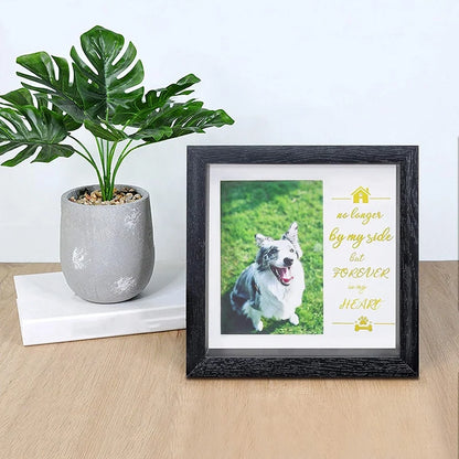 Pet Picture Frame Memorial - Dog Memorial Sentiment Frame - Pet Collar Frame Remembrance Black Pet Frame Dog Picture Frame