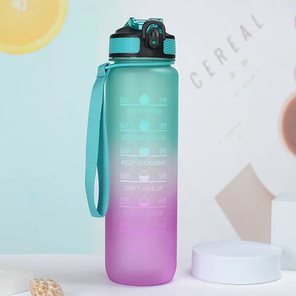 1 Liter Water Bottle Motivational Sport Water Bottle Leakproof Bottles Drinking Outdoor Travel Gym Fitness Jugs For Kitchen Cups