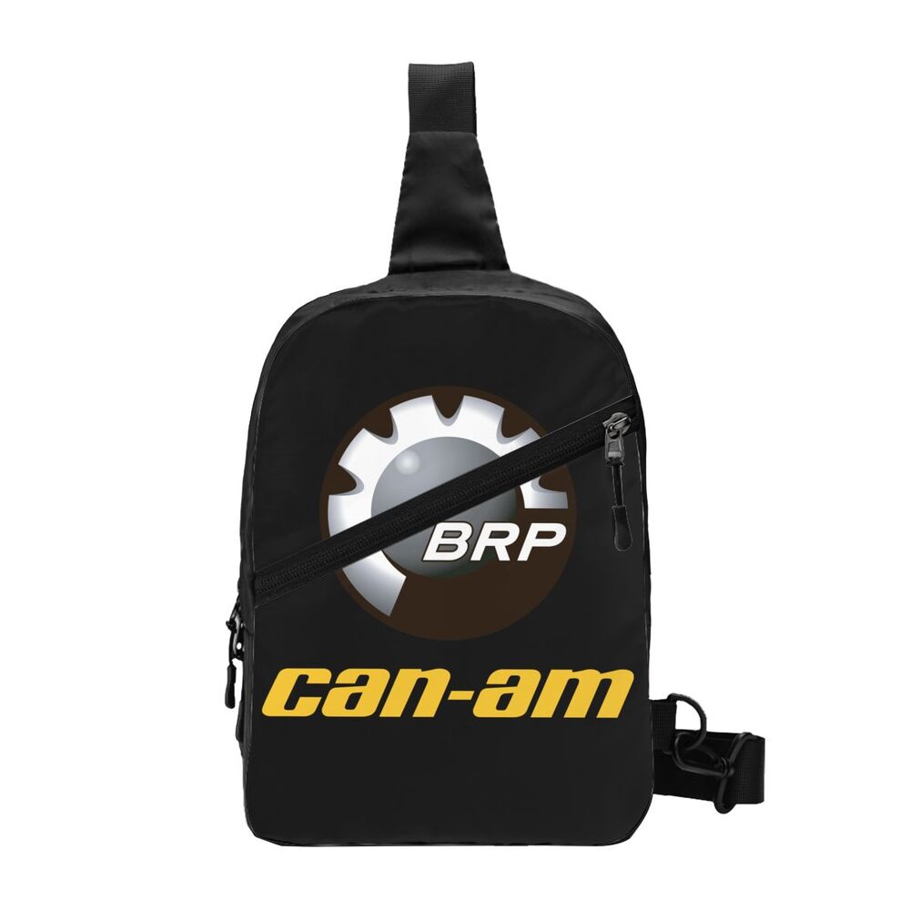 custom Motorcycle BRP Can-Am Print Sling Chest Bag Custom Crossbody Shoulder Backpack for Men Traveling Daypack