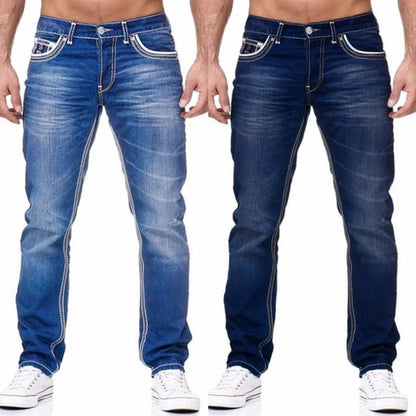 Men Jeans Black Straight Pants Spring Autmun Pockets Denim Casual Tousers Light Blue High quality Streetwear Jeans Men