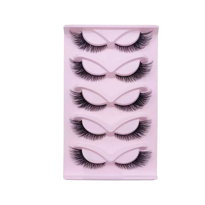 Fox Eye Lashes Winged End Eye Elongated Eyelashes Clear Band Natural Look Lashes Eyelash Extension Manga Lashes