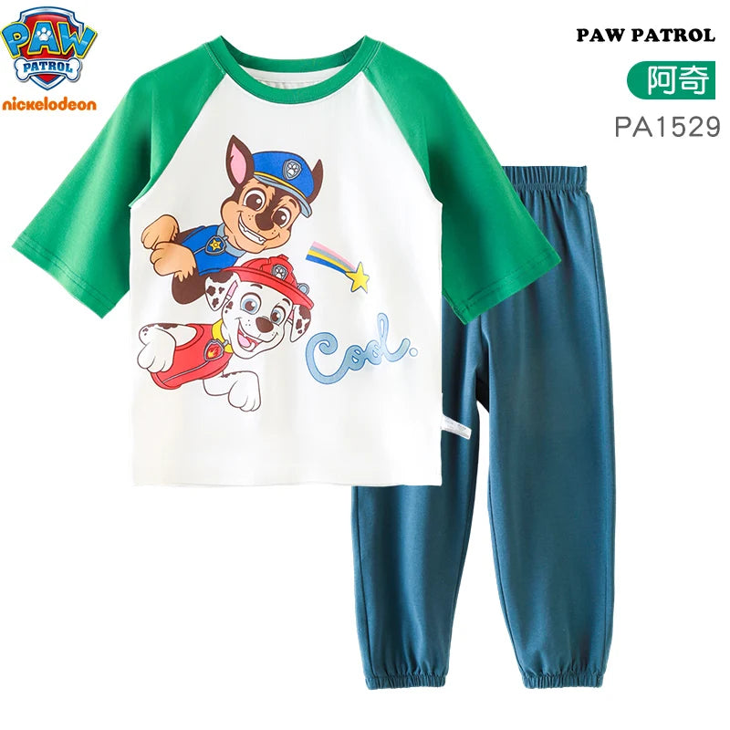 Genuine Paw Patrol Skye Chase Thin Children's Pajamas Sets Spring Summer Cartoon Students Tops Pants Kids Boys girls Sleepwear