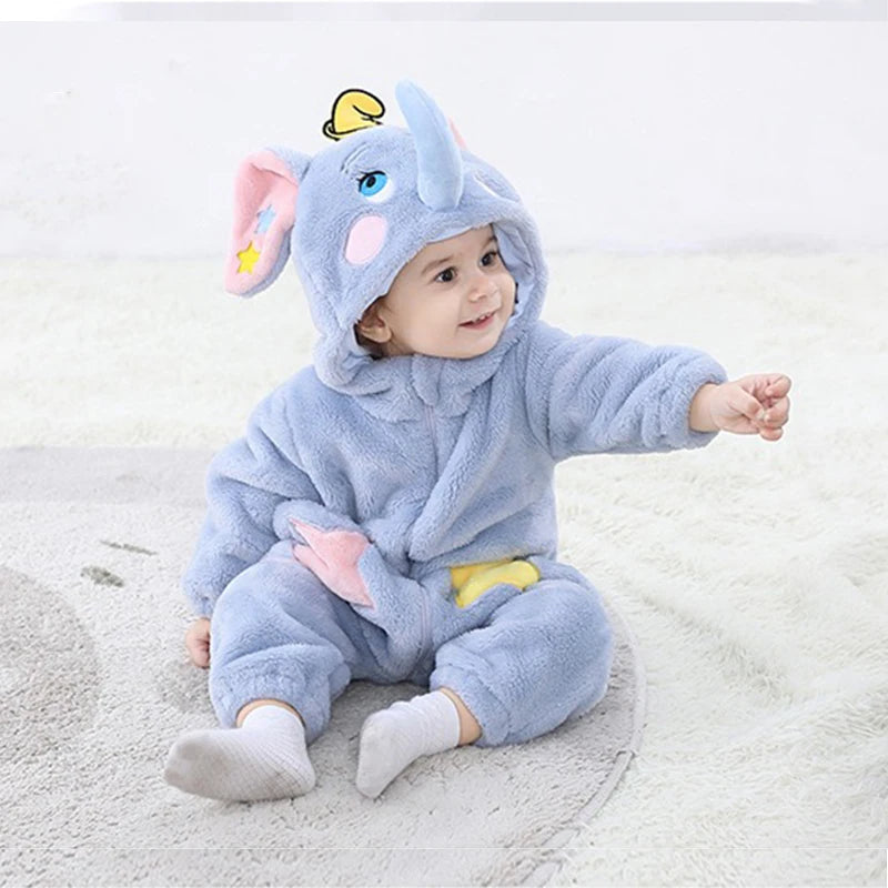 Elephant Onesies Baby Clothing Animal Kigurumi Newborn Cartoon Pajamas Infant Jumpsuit Kids Halloween Cosplay Costume Outfits