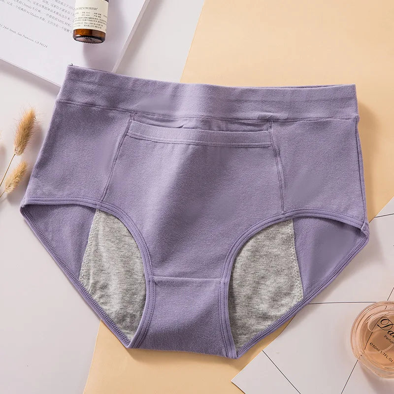 Women's Physiological Underwear Cotton Antibacterial Menstrual Panties Women's