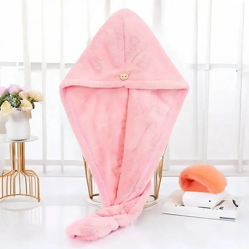 Dry Hair Hat Woman Absorbent Quick Dry Wipe Hair Towel Long Hair Cute Shower Cap Bathroom Accessories Quick Dry Towel