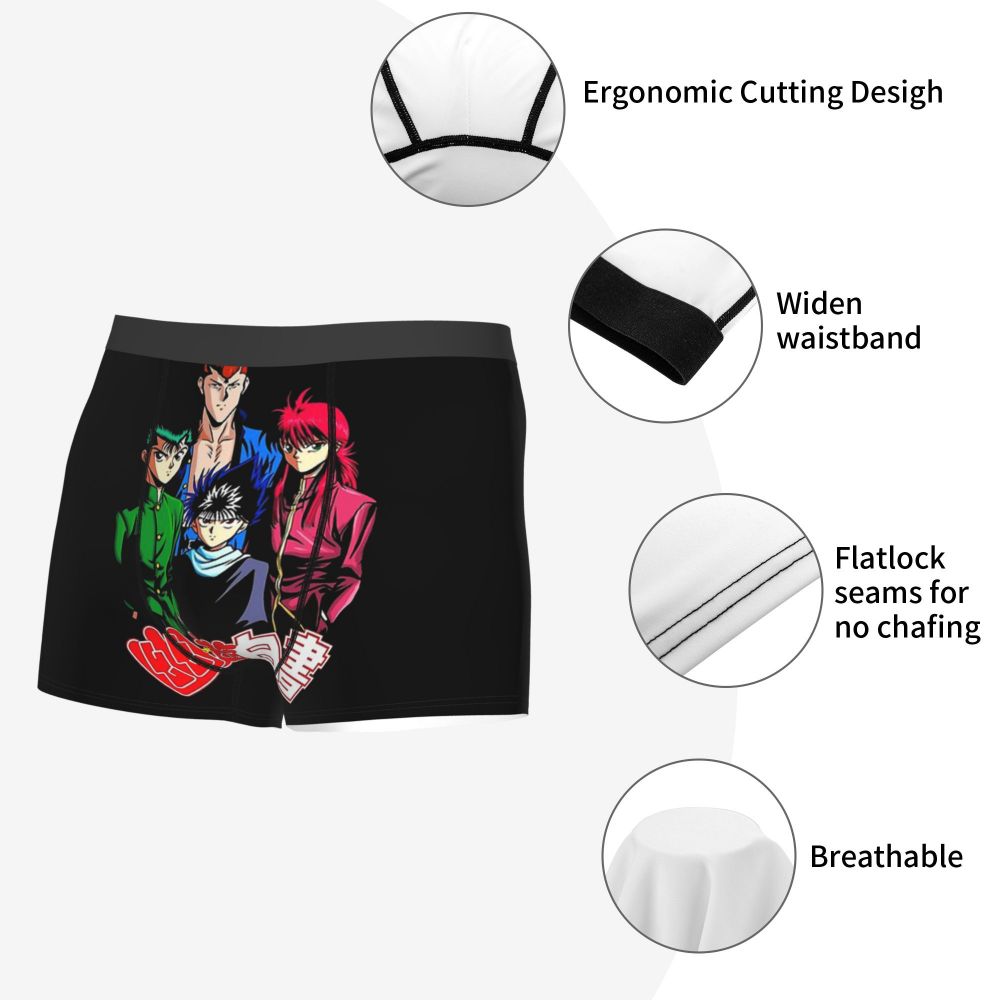 YU YU HAKUSHO Underpants Breathbale Panties Man Underwear Print Shorts Boxer Briefs