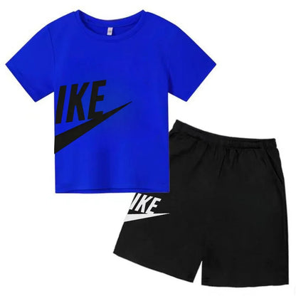 Brand Print Fan Clothes Children Teen T Shirt Suit Summer Top +shorts 2 Pcs Set Short Sleeve Casual Fashion Boys Girls Kid Set