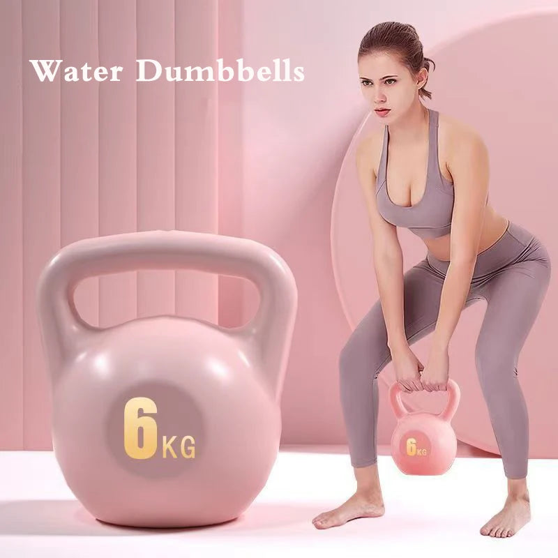 Djustable Water Dumbbell Home Fitness Gym Exercise Equipment 2/4/6/8kg Soft Kettlebell Squat Trainer Tool for Training Buttock