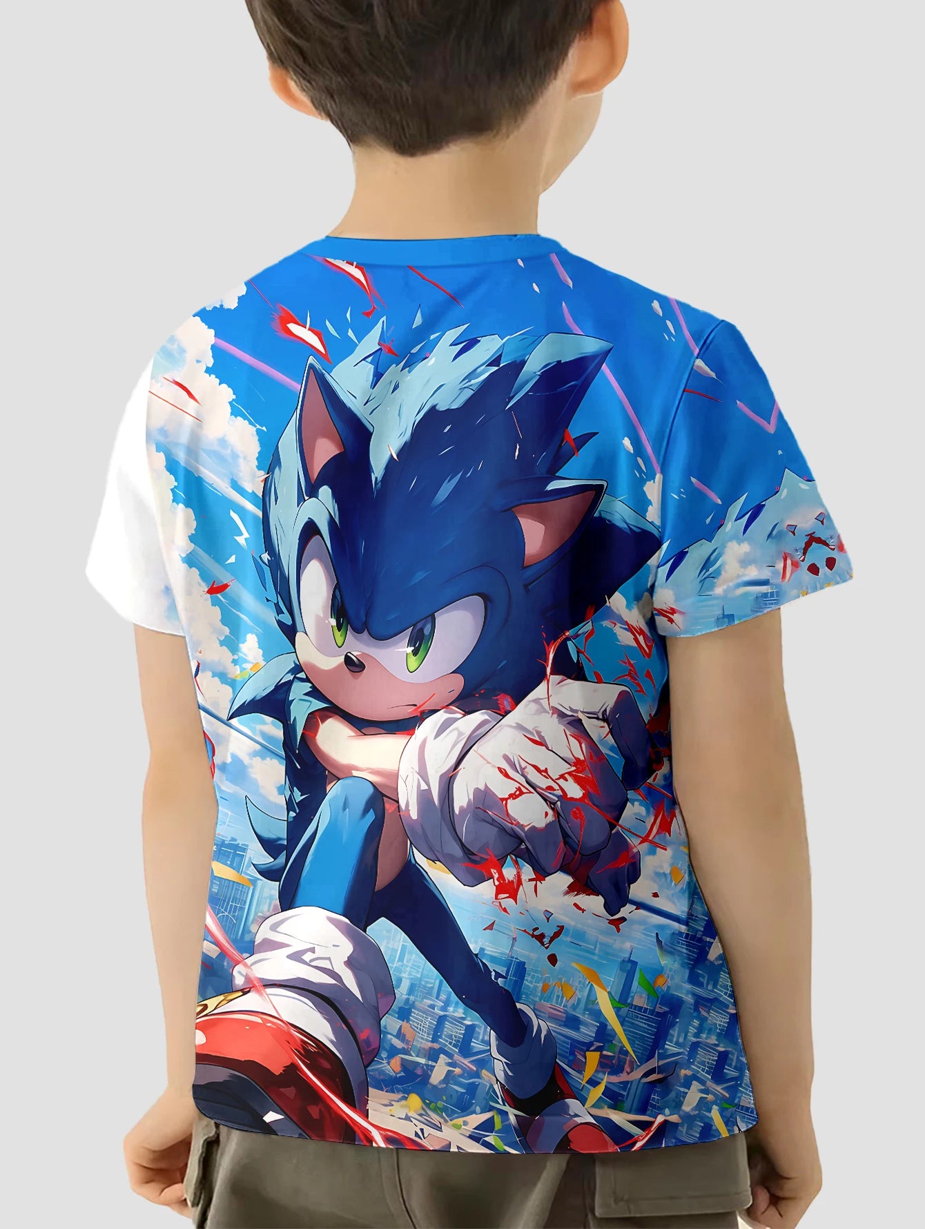 S-Sonic-the Hedgehogs 3D Print Baby Clothing 5 to 14 Years Male Outdoor Clothes for Children Boy Girl Child T-Shirt Top Shirts