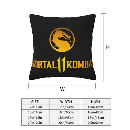 Mortal Kombat Logo 2 pcs Square Pillowcase Pillow Cover Cushion Decor Comfort Throw Pillow for Home Living Room