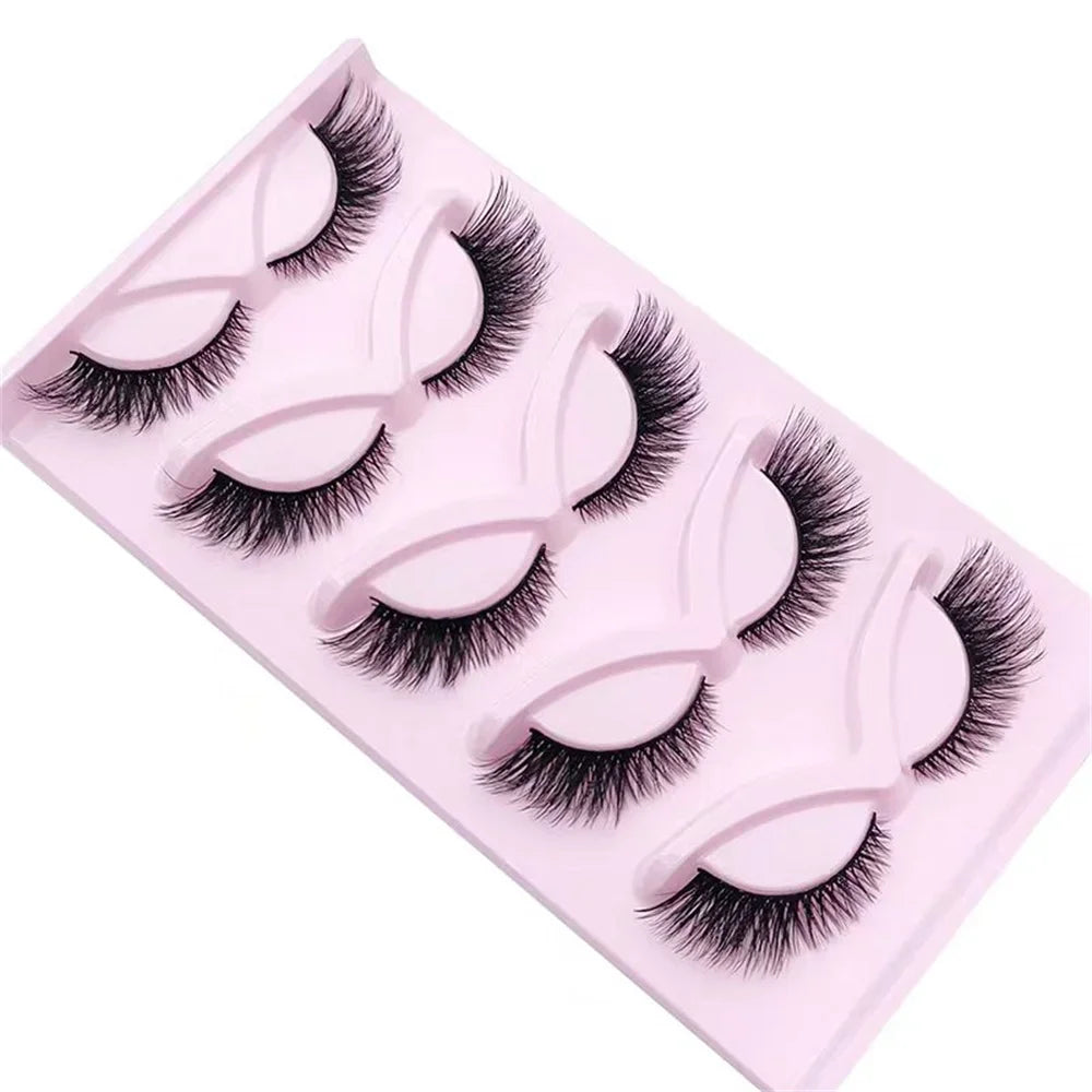 Fox Eye Lashes Winged End Eye Elongated Eyelashes Clear Band Natural Look Lashes Eyelash Extension Manga Lashes