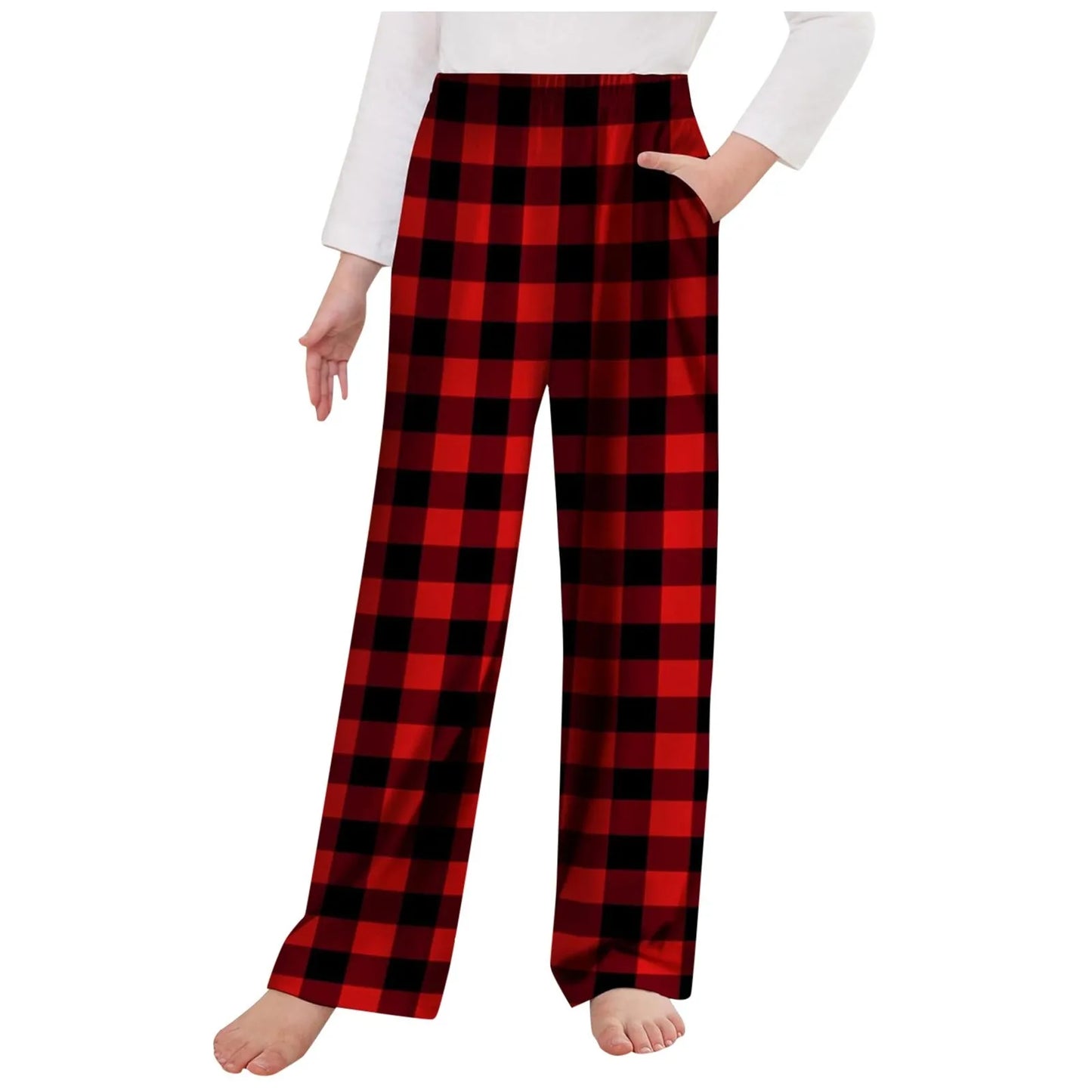 Organic Pants Toddler Pajama Pants For Girls Long Sleep Plaid Pants Soft Bottoms With Pockets Short Pants For Teen Girls