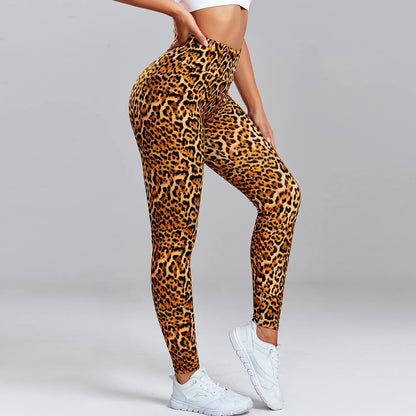 FITTOO Snakeskin Leopard Leggings Women Sanding Pencil Fitness Workout Sports Pant Female Sexy High Waist Women Leggins Push Up