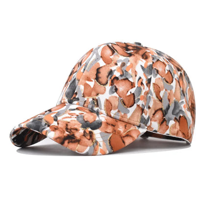 New Print Flower Baseball Caps for Men and Women Summer Sun Hat Visor Cap Adjustable Bonne Hats Gorras