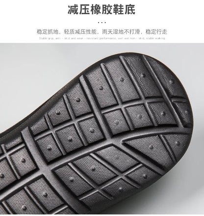 Chef shoes summer plus size baotou half slippers non slip oil resistant business casual men's chef shoes breathable leather shoe