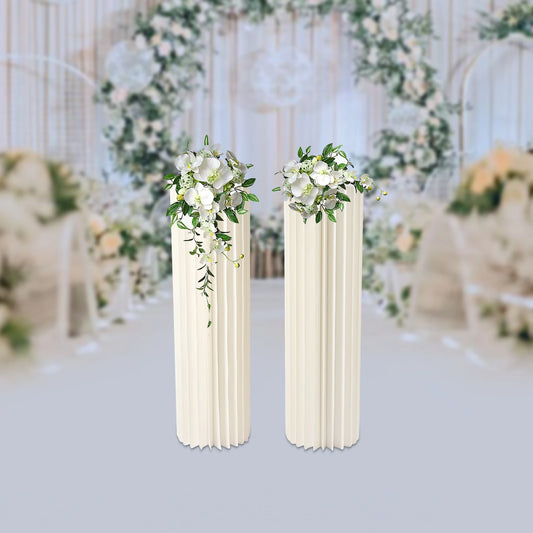 2 Pcs 39.4in Tall Wedding Centerpieces Cardboard Vases Flower Vase Flowers Stand for Party Tables Decorations