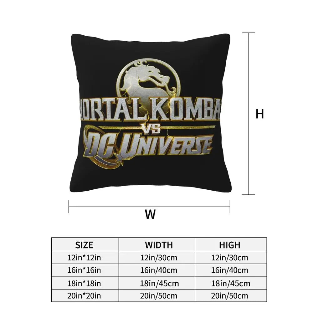 Mortal Kombat Logo 2 pcs Square Pillowcase Pillow Cover Cushion Decor Comfort Throw Pillow for Home Living Room