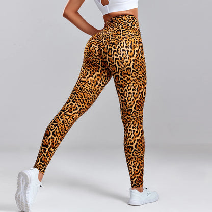 FITTOO Snakeskin Leopard Leggings Women Sanding Pencil Fitness Workout Sports Pant Female Sexy High Waist Women Leggins Push Up