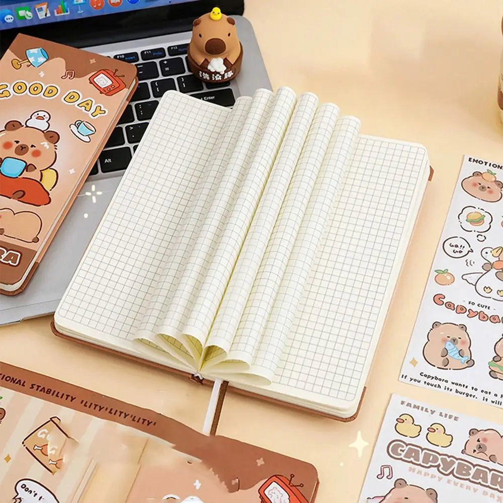 Pocket Mini Capybara Notepad Kawaii INS Capybara Hand Ledger Notebook Thickening Cartoon Memo Notes Student