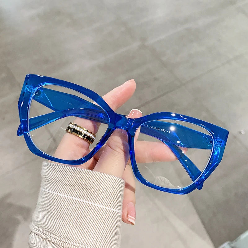 Cat Eye Optical Eyeglasses Frames For Women Brand Designer Fashion Luxury Anti Blue Light Computer Eye Glasses Ladies Eyewear