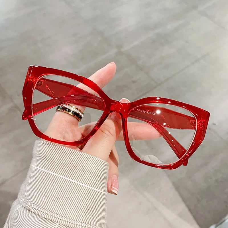 Cat Eye Optical Eyeglasses Frames For Women Brand Designer Fashion Luxury Anti Blue Light Computer Eye Glasses Ladies Eyewear