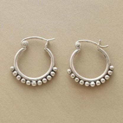 Vintage Simple U-shaped Hoop Ball Drop Earrings Women's Classic Creative Geometric Party Jewelry Gift Accessories