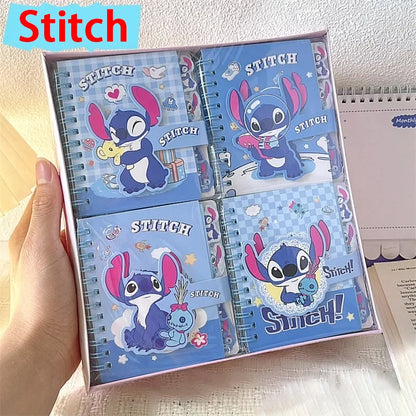 Random One Stitch Square Sorting Coil Book Cartoon Student Stationery Portable Coil Notebook Magnetic Buckle Note Book Gifts